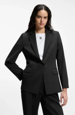 Regular-Fit Blazer mit fallendem Revers