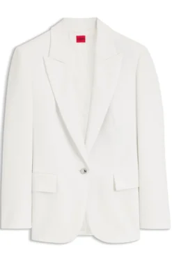 Regular-Fit Blazer mit Metallknopf