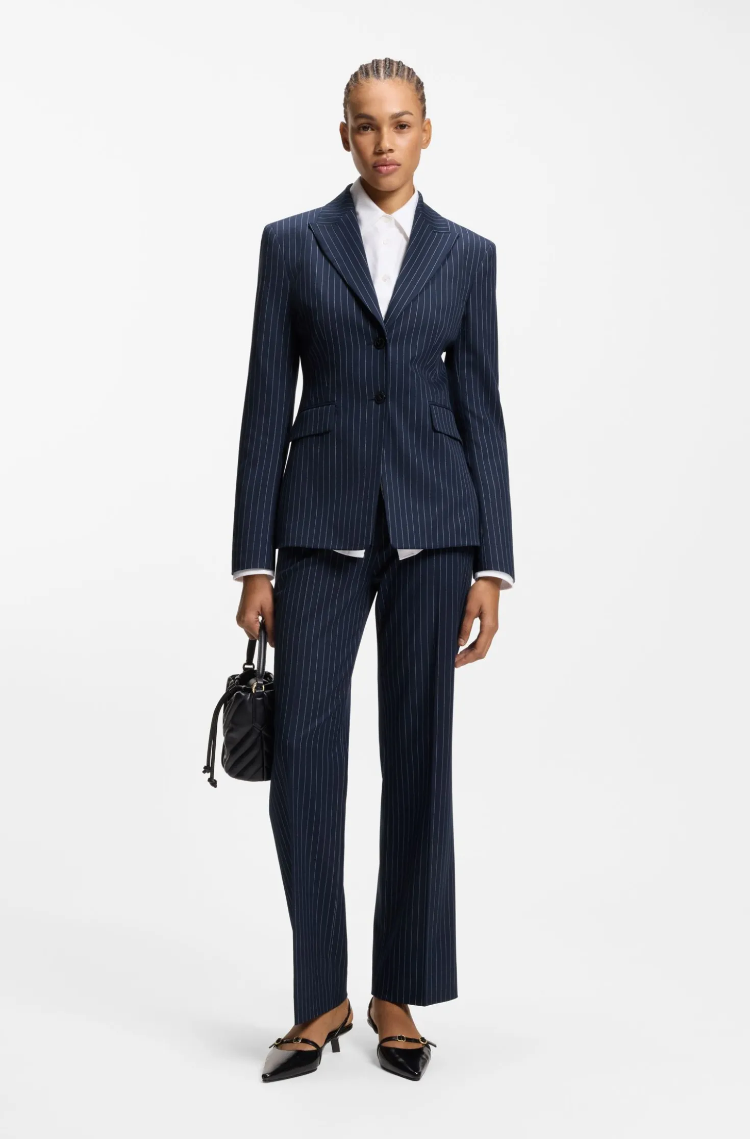 Regular-Fit Blazer mit Nadelstreifen
