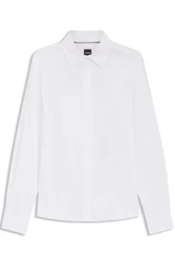 Regular-Fit Bluse aus Baumwoll-Mix
