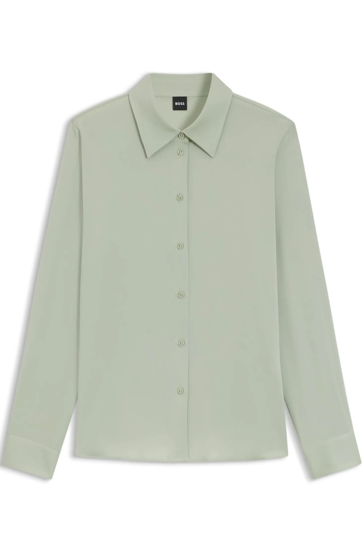 Regular-Fit Bluse aus Stretch-Seide