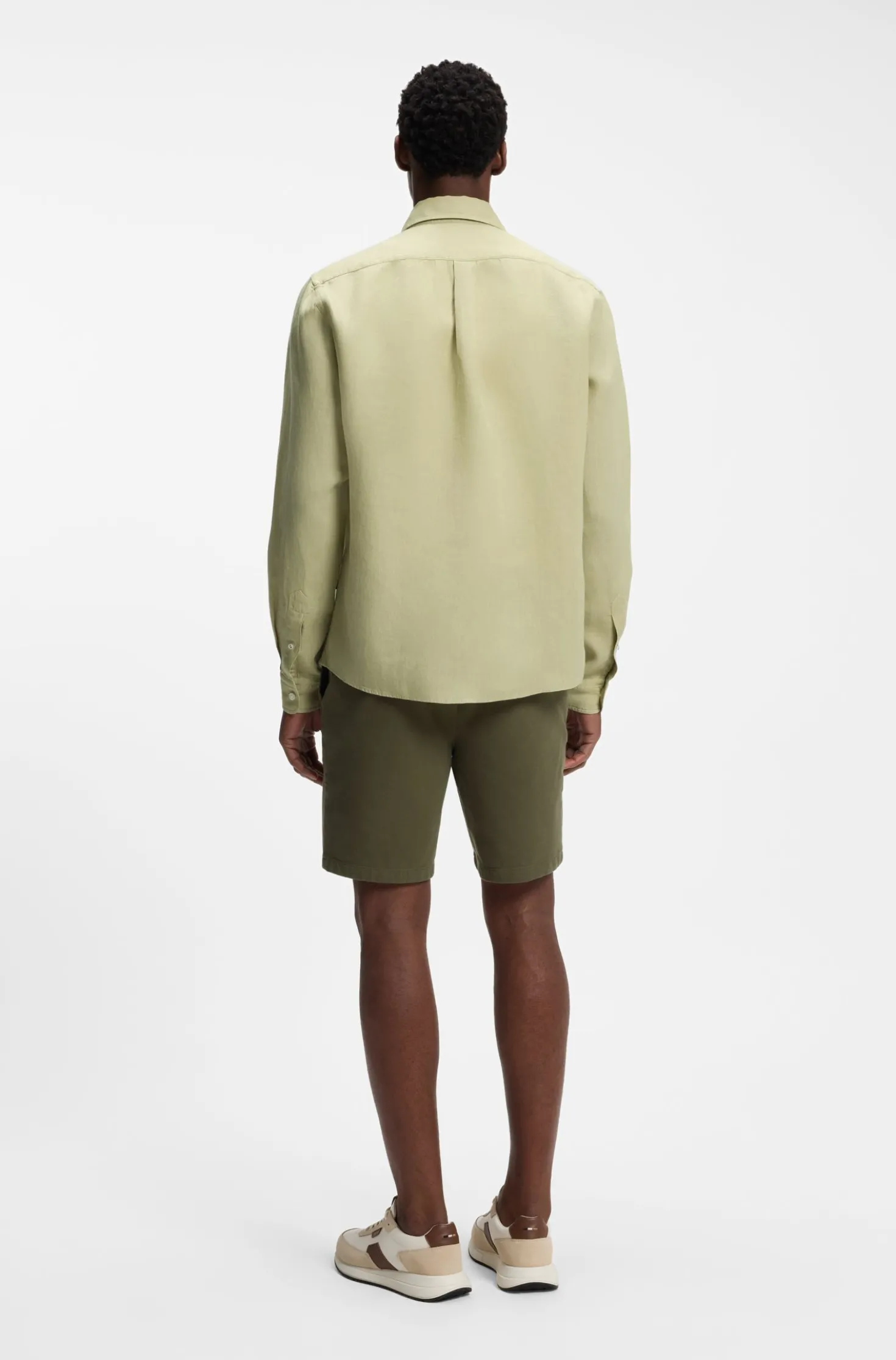 Regular-Fit Button-Down-Hemd aus Leinen