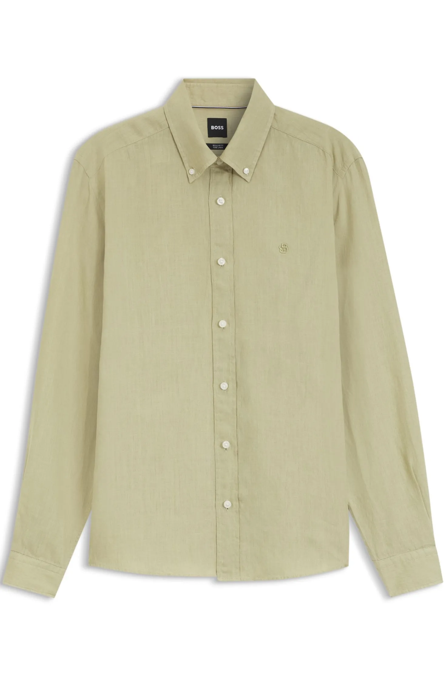 Regular-Fit Button-Down-Hemd aus Leinen