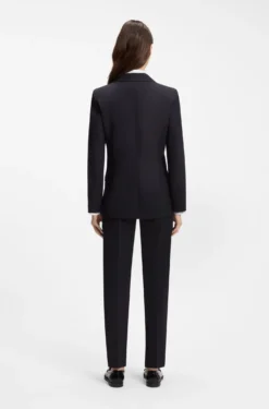 Regular-Fit Ein-Knopf-Blazer aus Stretch-Flanell