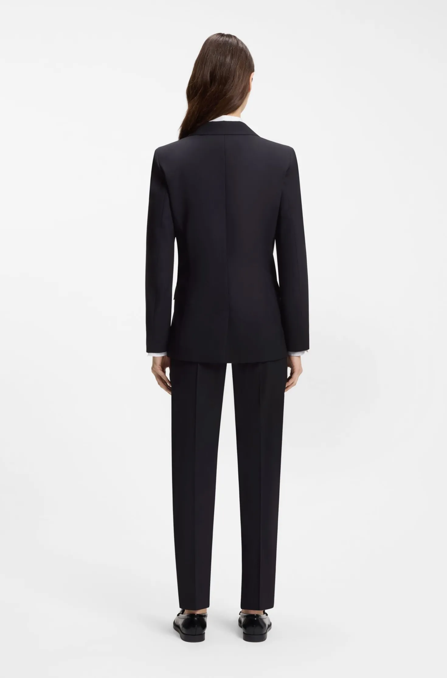 Regular-Fit Ein-Knopf-Blazer aus Stretch-Flanell
