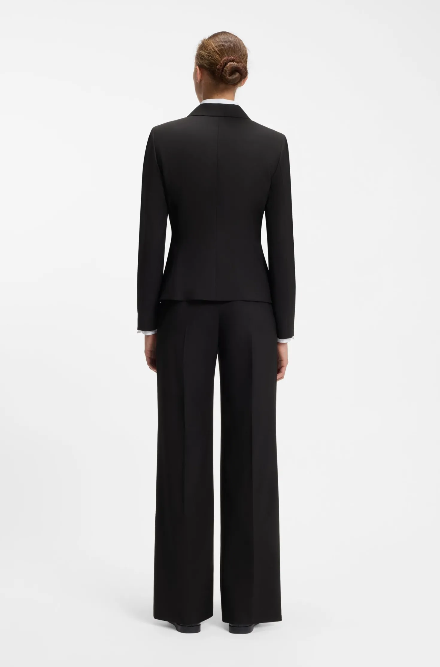 Regular-Fit Ein-Knopf-Blazer aus Stretch-Flanell