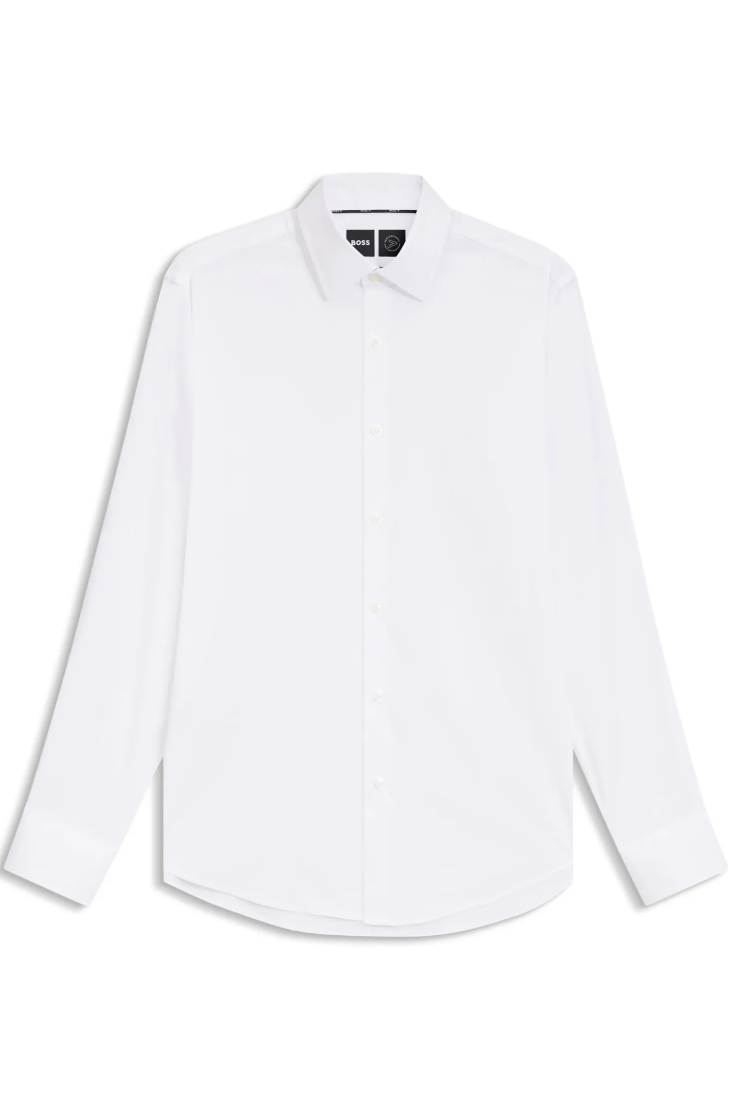 Regular-Fit Hemd aus funktionalem Stretch-Twill