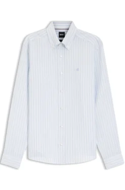 Regular-Fit Hemd aus Leinen mit Streifen-Muster