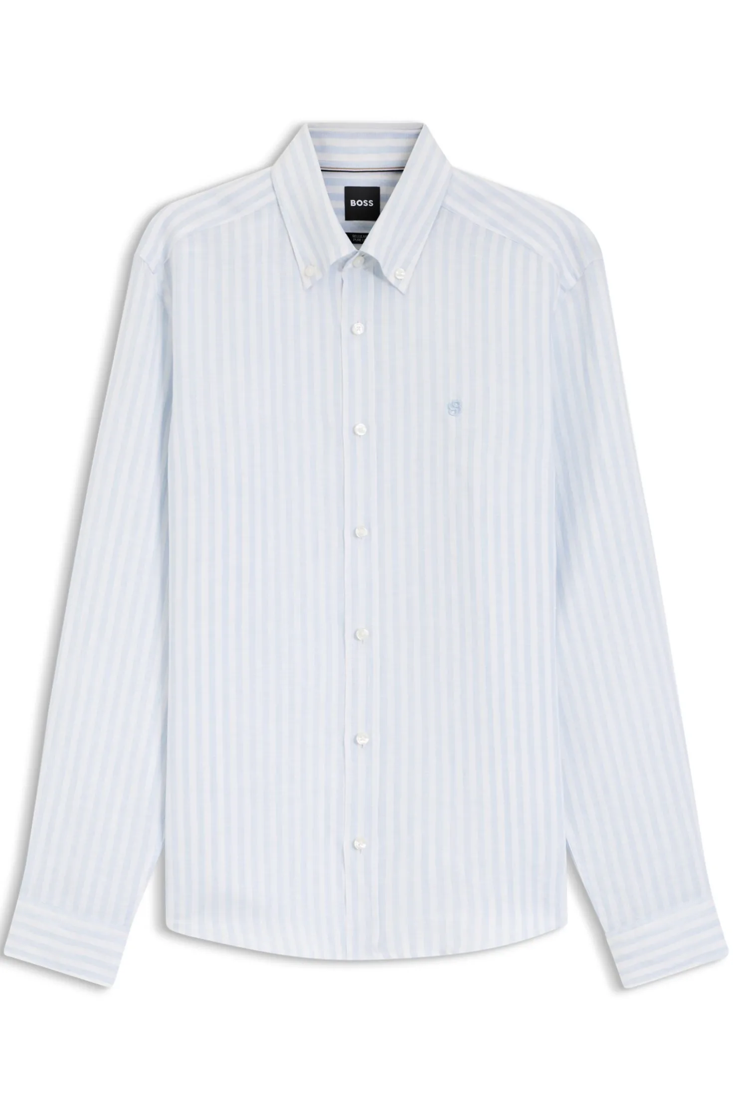 Regular-Fit Hemd aus Leinen mit Streifen-Muster