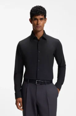 Regular-Fit Hemd aus Performance-Stretch-Jersey