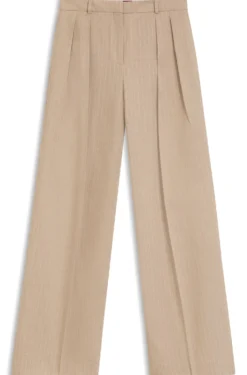 Regular-Fit Hose aus Baumwoll-Mix mit glitzernden Nadelstreifen