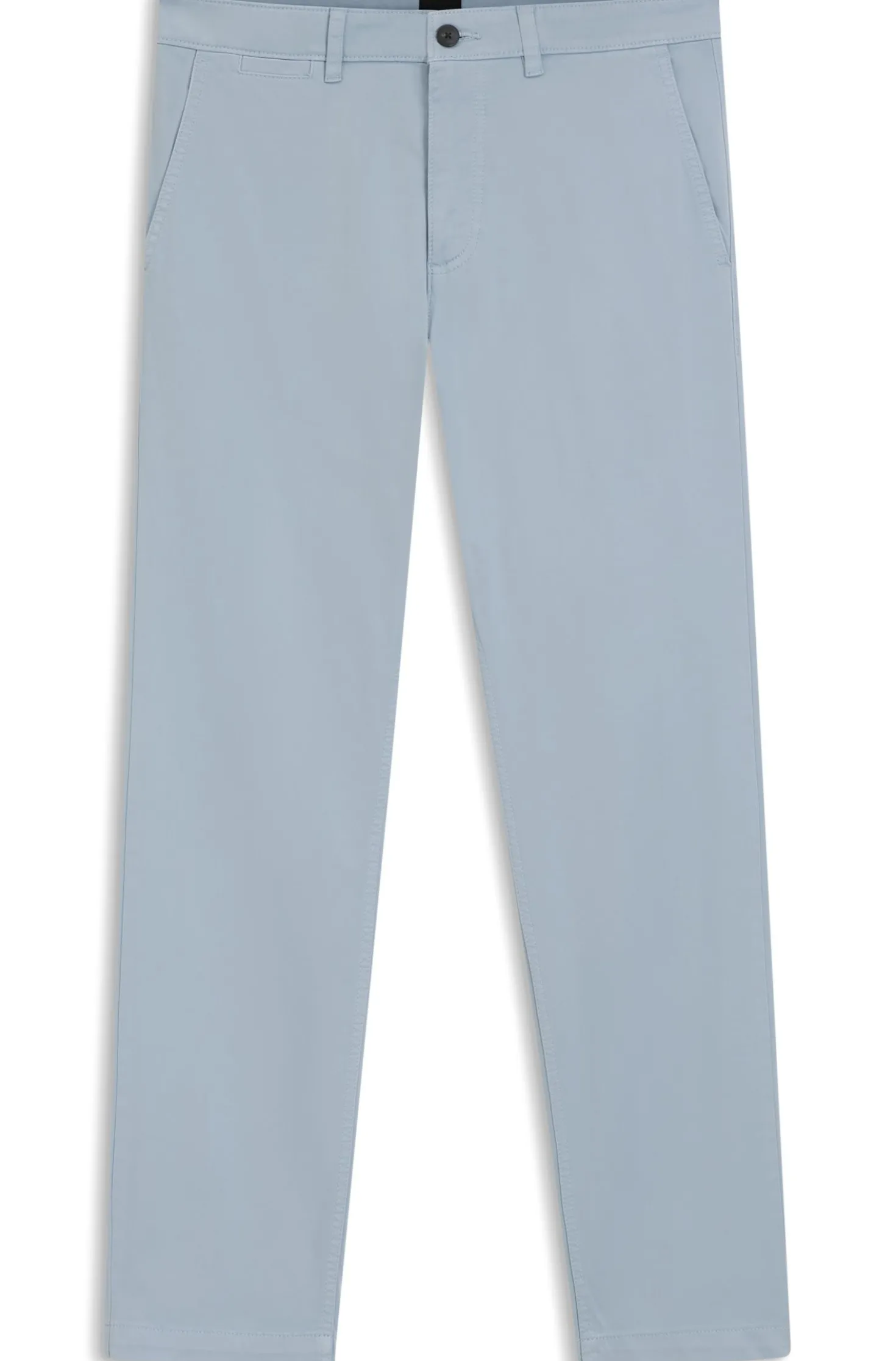 Regular-Fit Hose aus elastischem Baumwoll-Satin