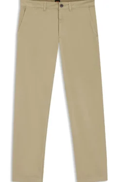Regular-Fit Hose aus elastischem Baumwoll-Satin