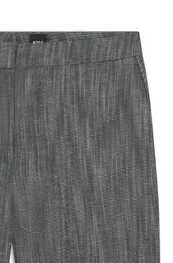Regular-Fit Hose aus meliertem Denim