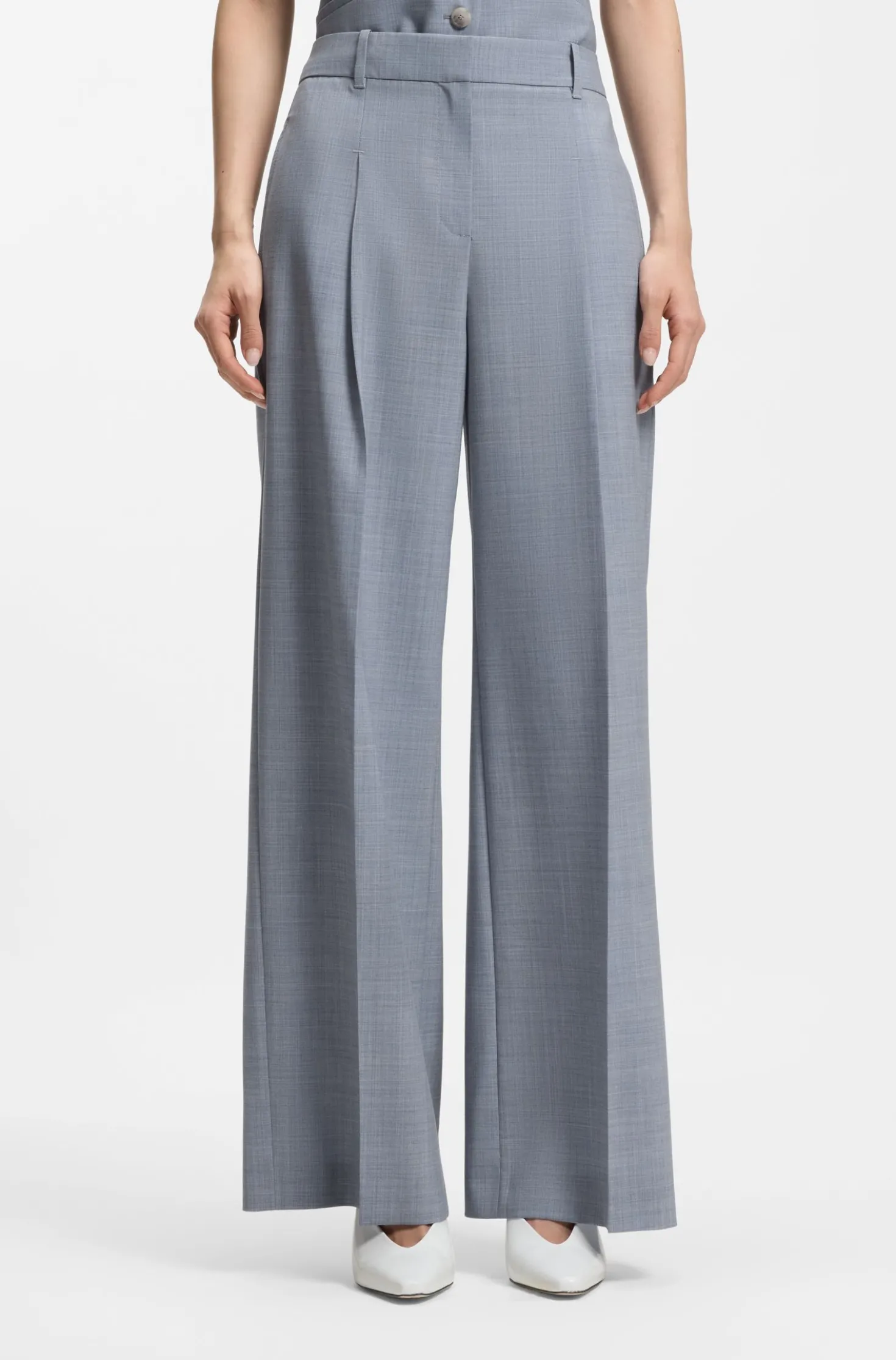 Regular-Fit Hose aus Schurwolle