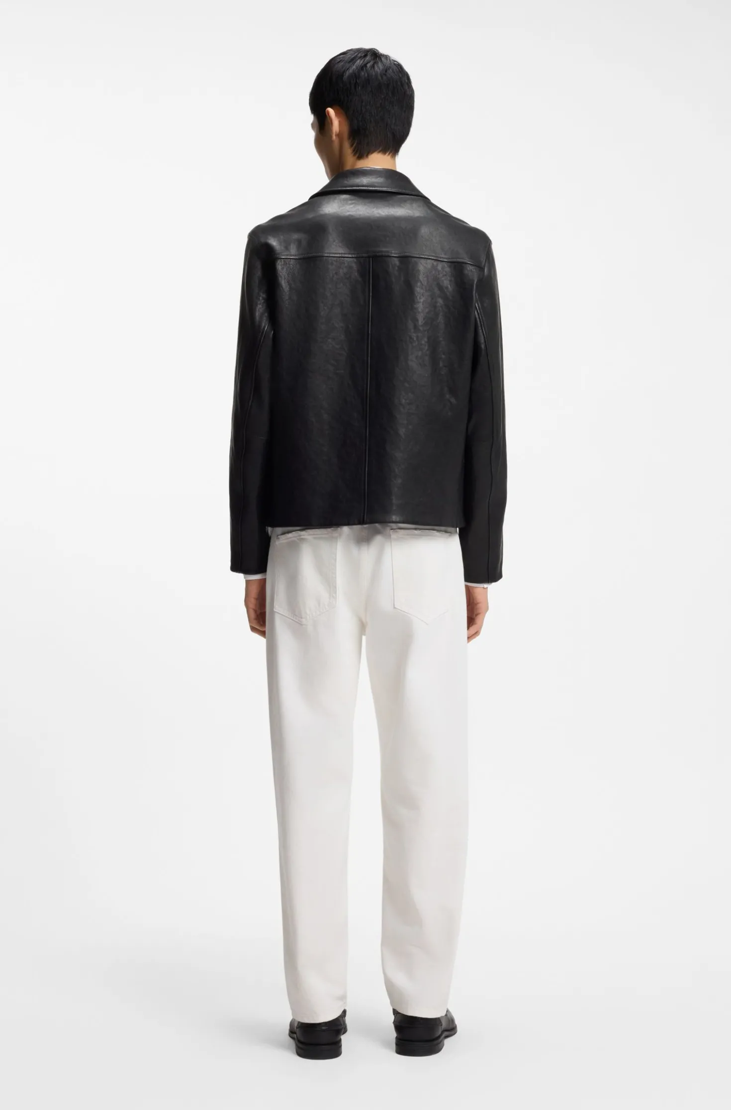 Regular-Fit Jacke aus Nappaleder