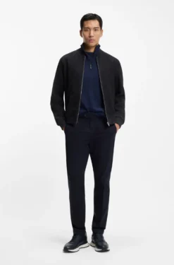 Regular-Fit Jacke aus Veloursleder