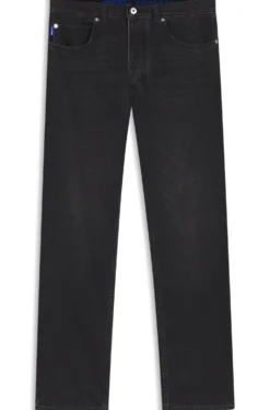 Regular-Fit Jeans aus dunkelgrauem Denim