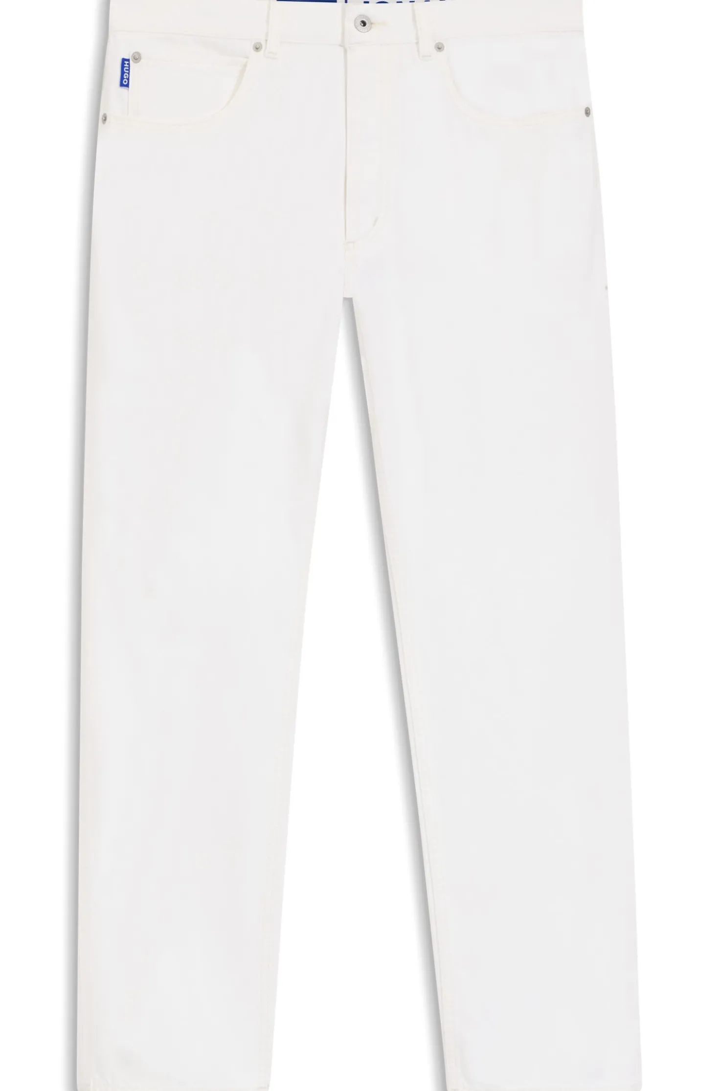 Regular-Fit Jeans aus weißem Denim