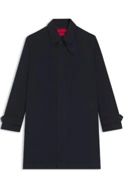 Regular-Fit Mantel aus wasserabweisender Gabardine