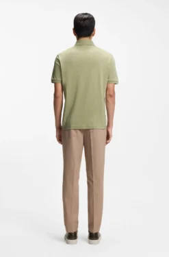 Regular-Fit Poloshirt aus merzerisierter italienischer Baumwolle