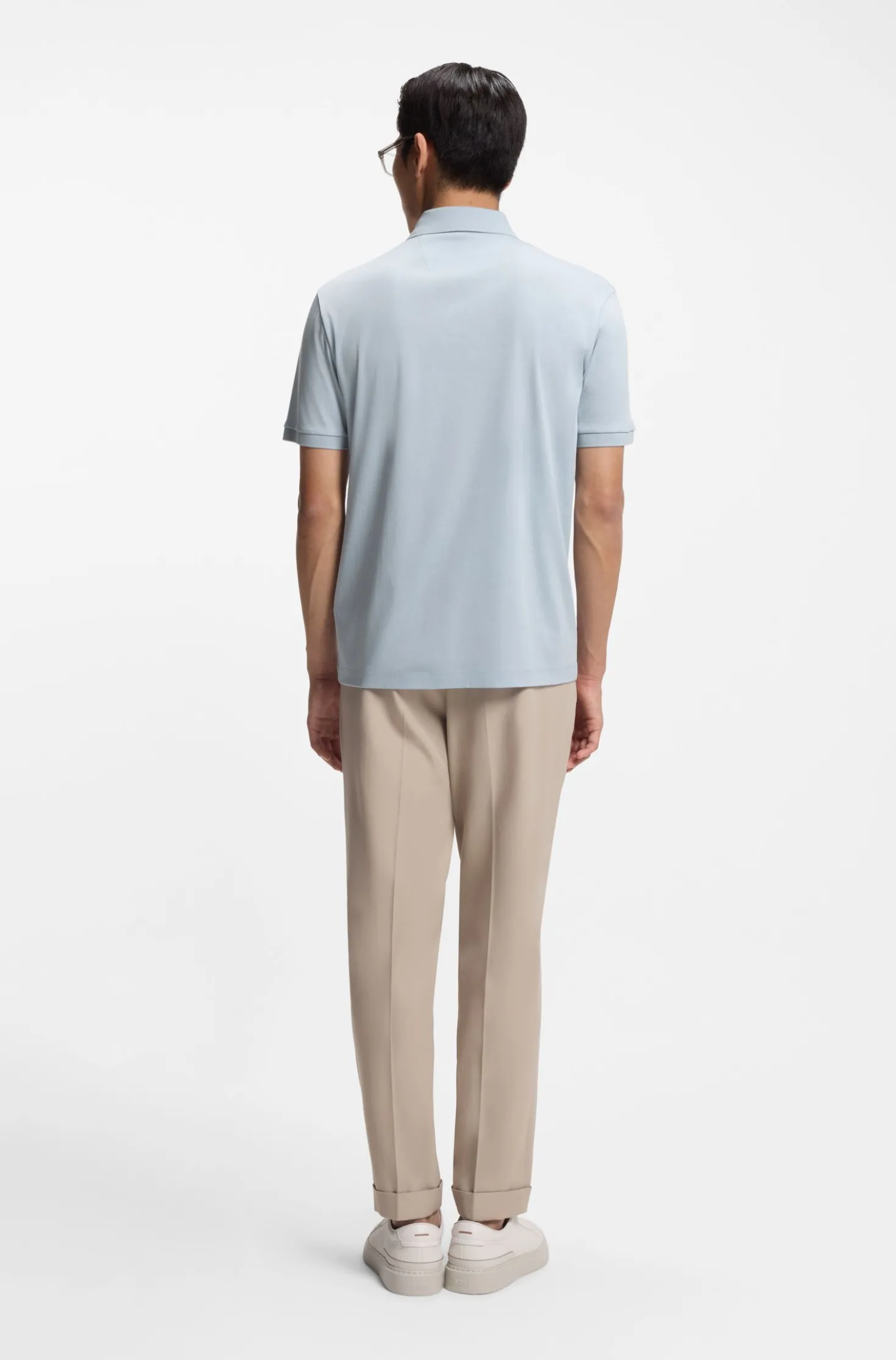 Regular-Fit Poloshirt aus merzerisierter italienischer Baumwolle
