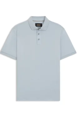 Regular-Fit Poloshirt aus merzerisierter italienischer Baumwolle