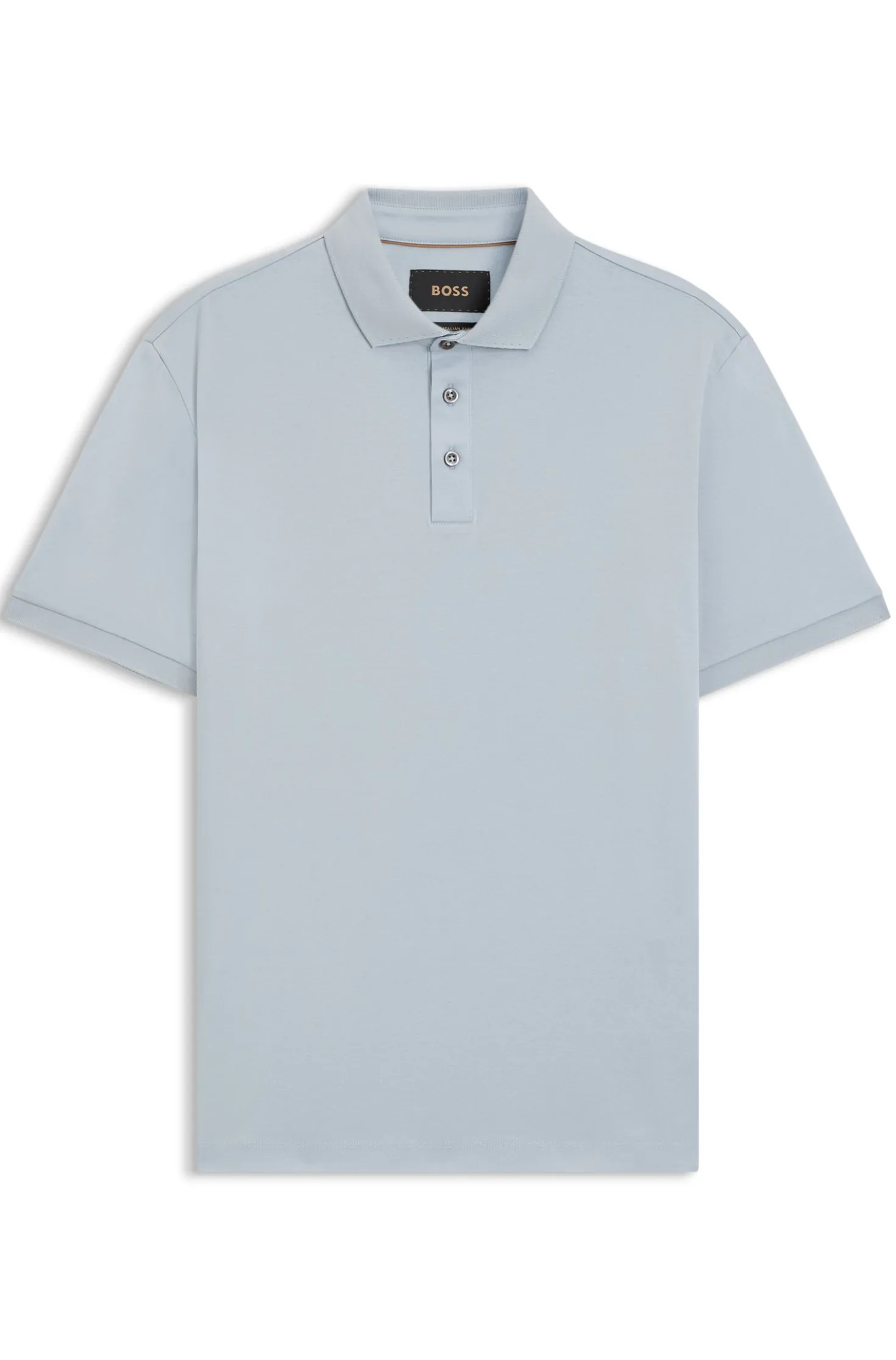 Regular-Fit Poloshirt aus merzerisierter italienischer Baumwolle