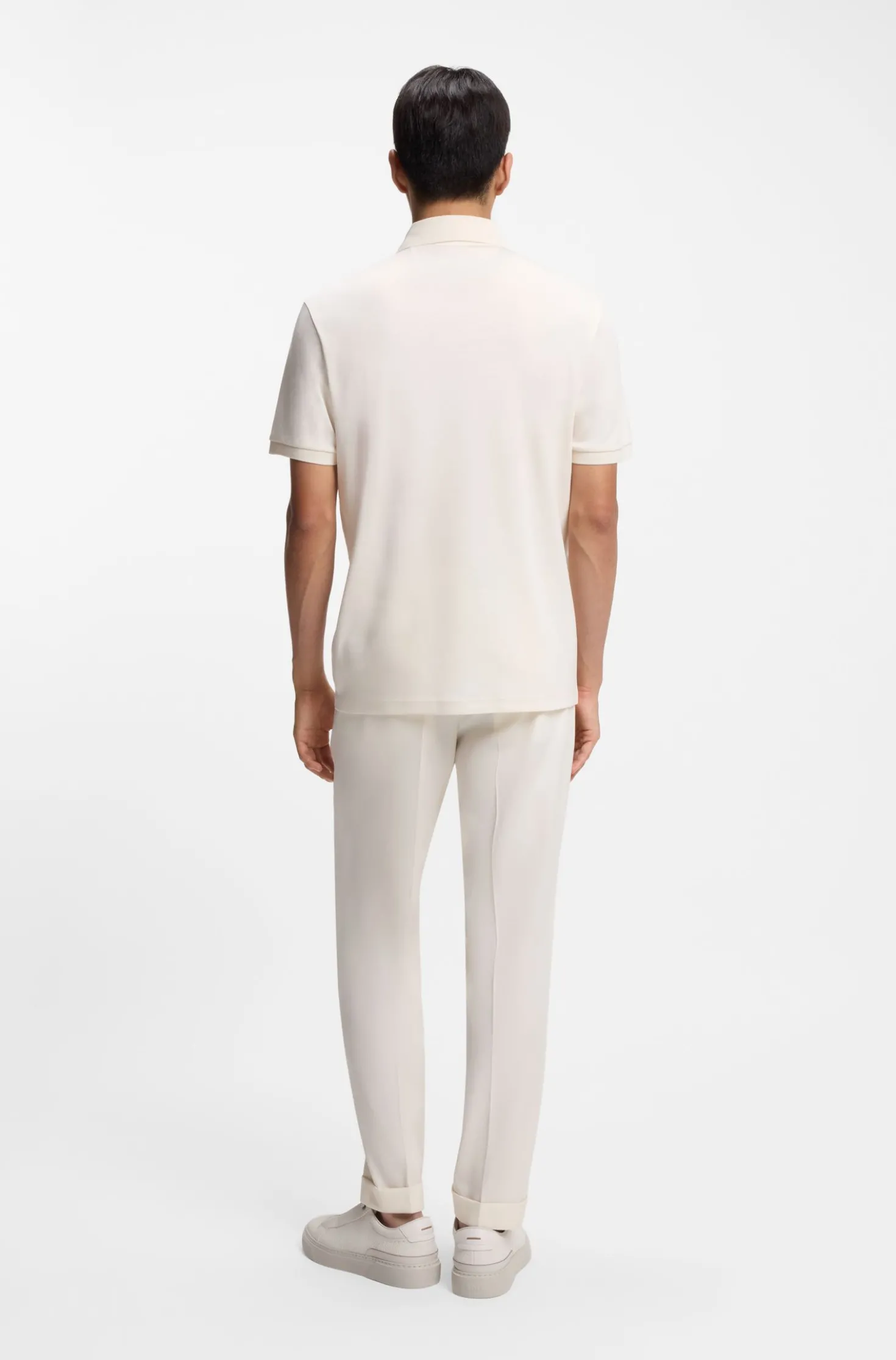 Regular-Fit Poloshirt aus merzerisierter italienischer Baumwolle