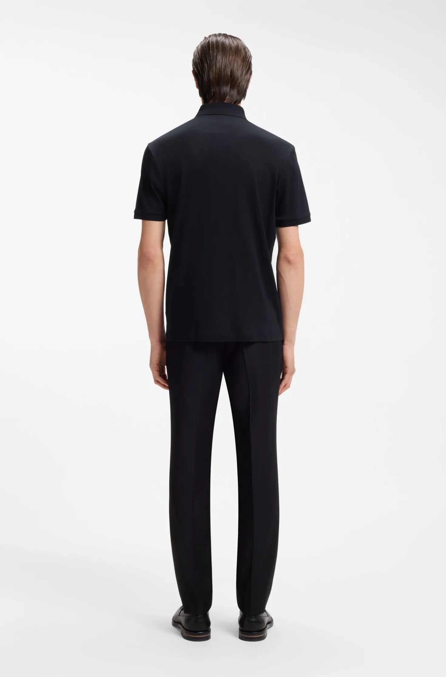 Regular-Fit Poloshirt aus merzerisierter italienischer Baumwolle
