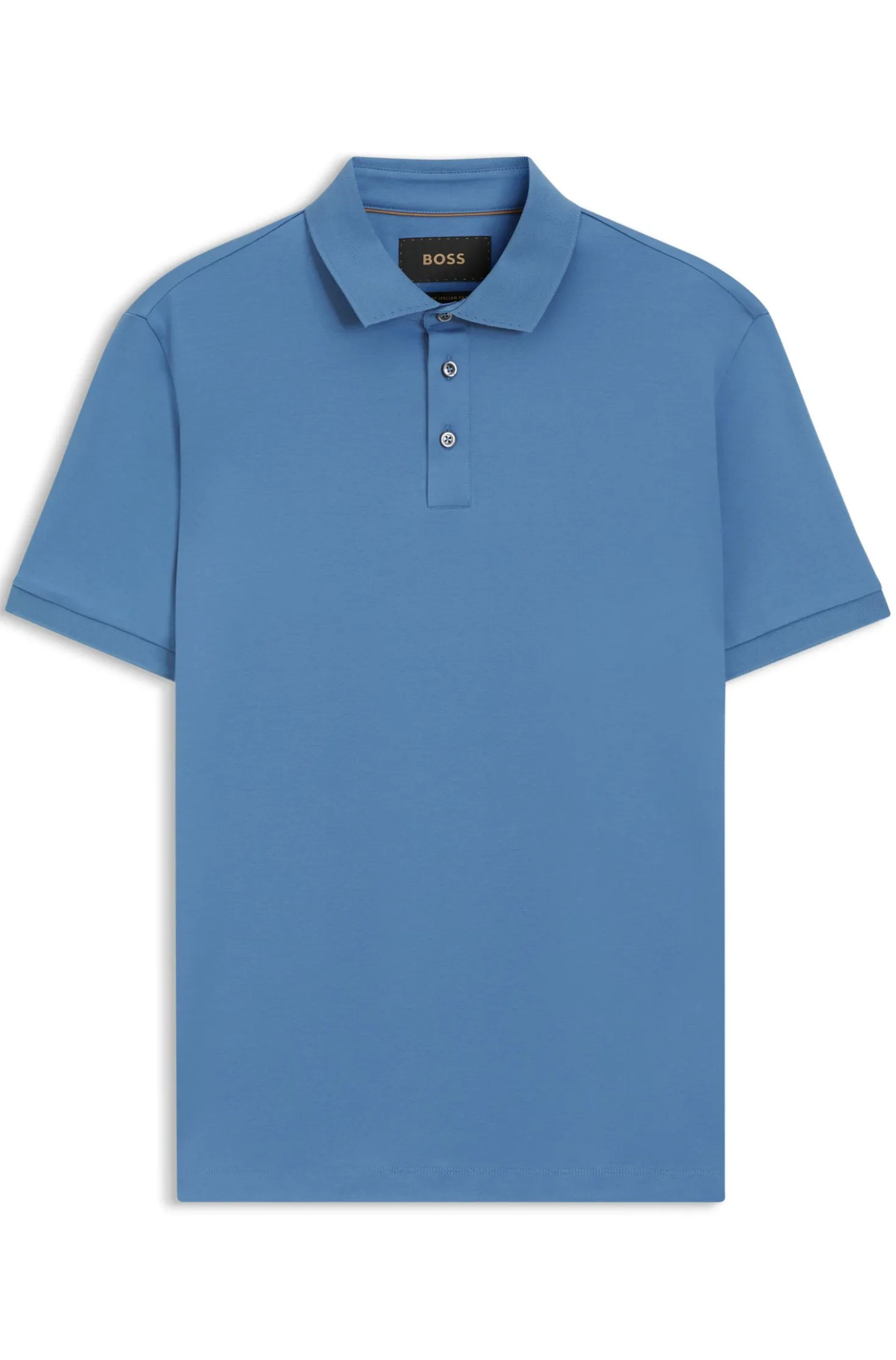 Regular-Fit Poloshirt aus merzerisierter italienischer Baumwolle