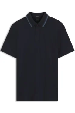 Regular-Fit Poloshirt aus strukturiertem Baumwoll-Piqué