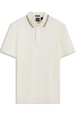 Regular-Fit Poloshirt aus strukturiertem Baumwoll-Piqué