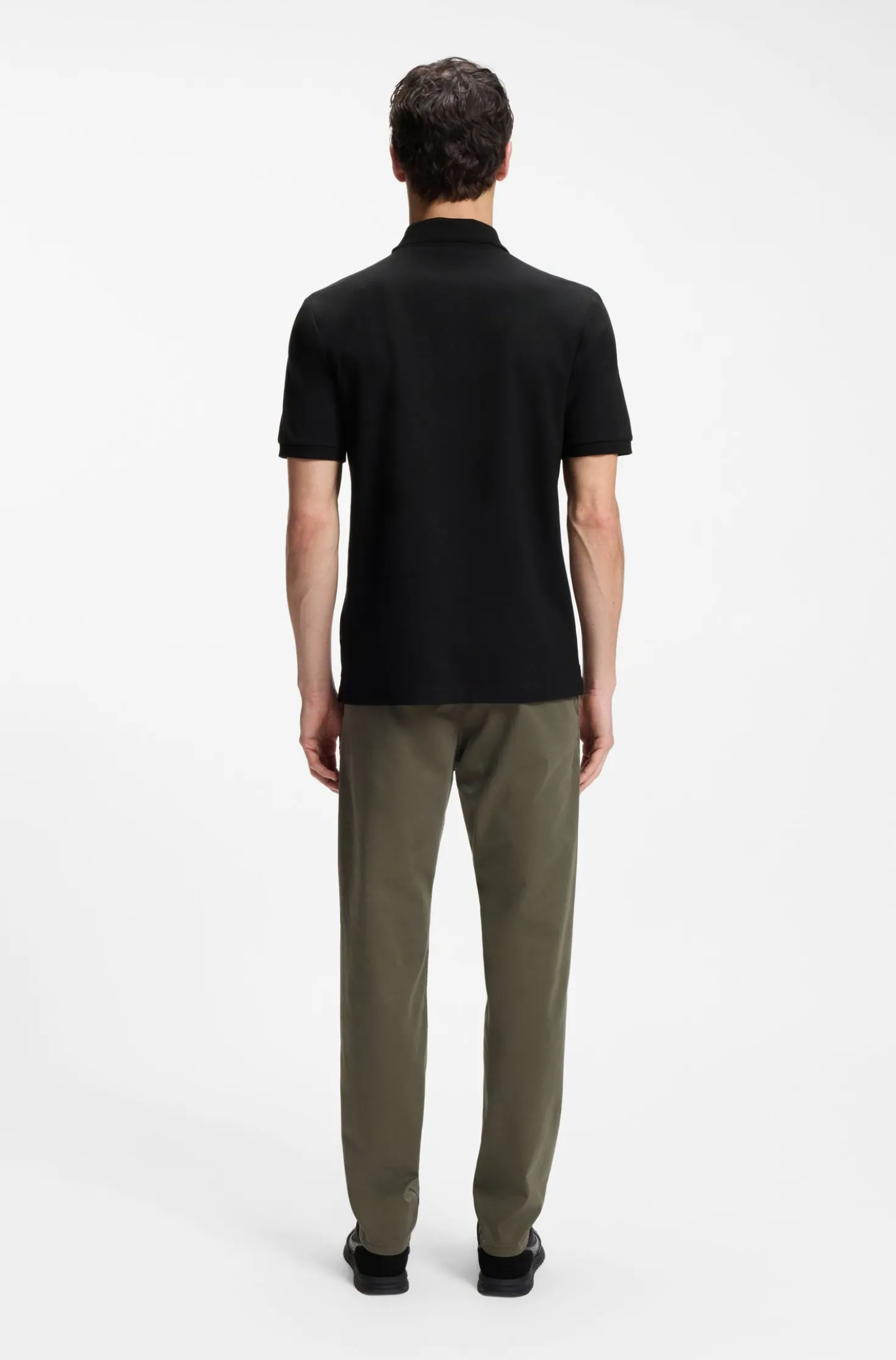 Regular-Fit Poloshirt aus wabenstrukturiertem Baumwoll-Piqué
