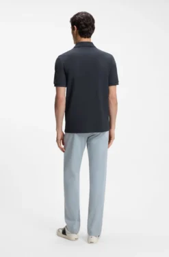 Regular-Fit Poloshirt aus wabenstrukturiertem Baumwoll-Piqué