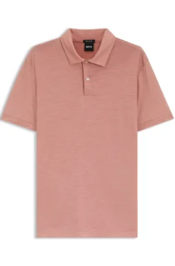 Regular-Fit Poloshirt aus Woll-Mix
