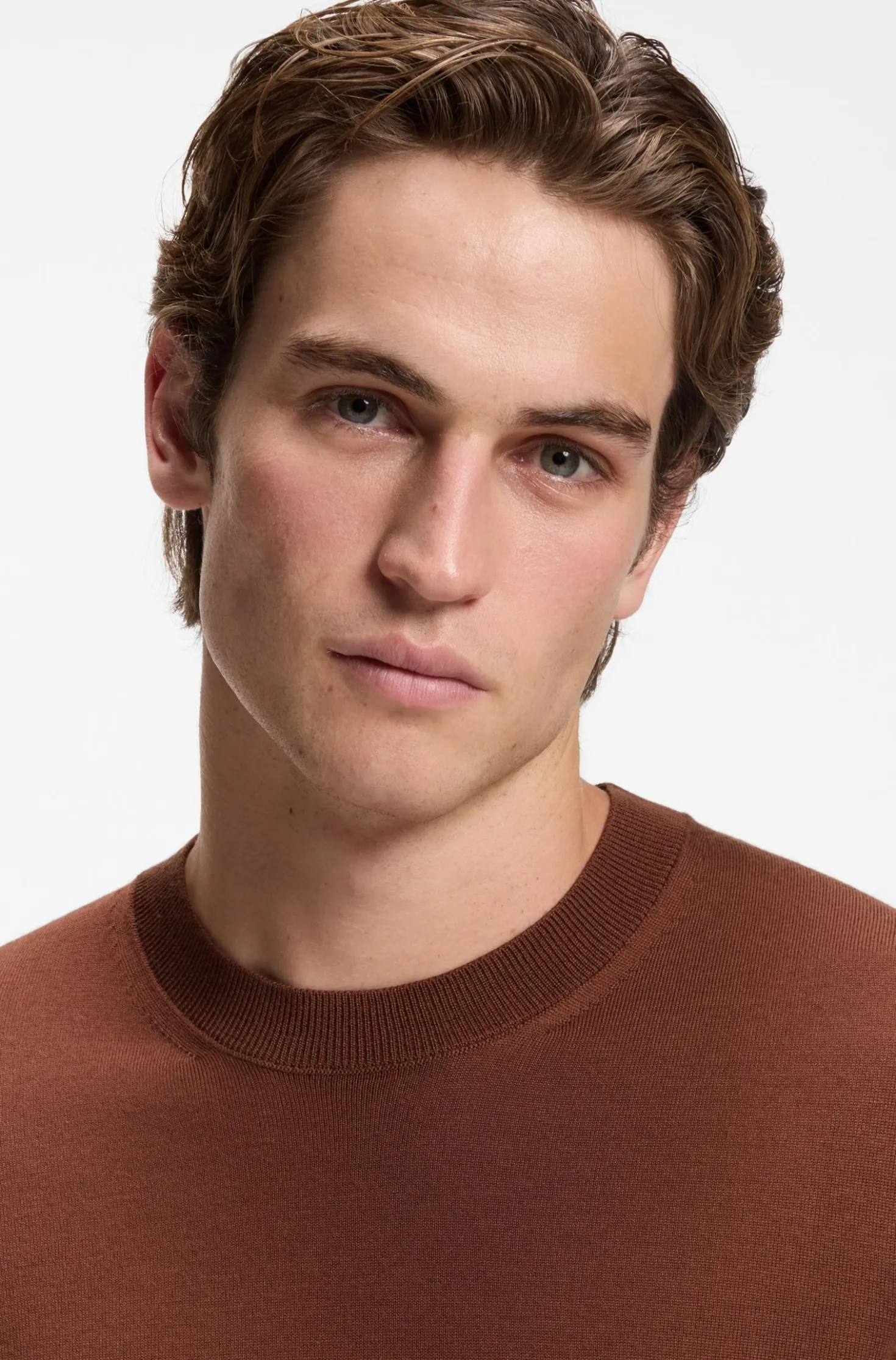 Regular-Fit Pullover aus Merinowolle