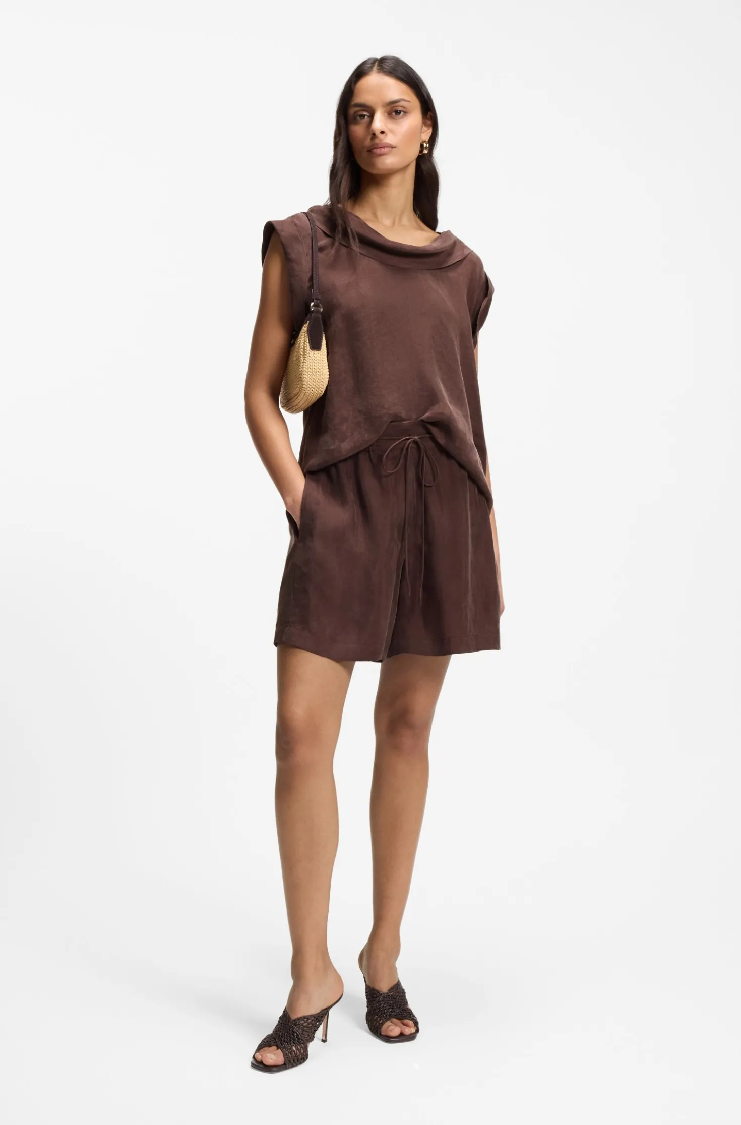 Regular-Fit Shorts aus Canvas mit Tunnelzugbund