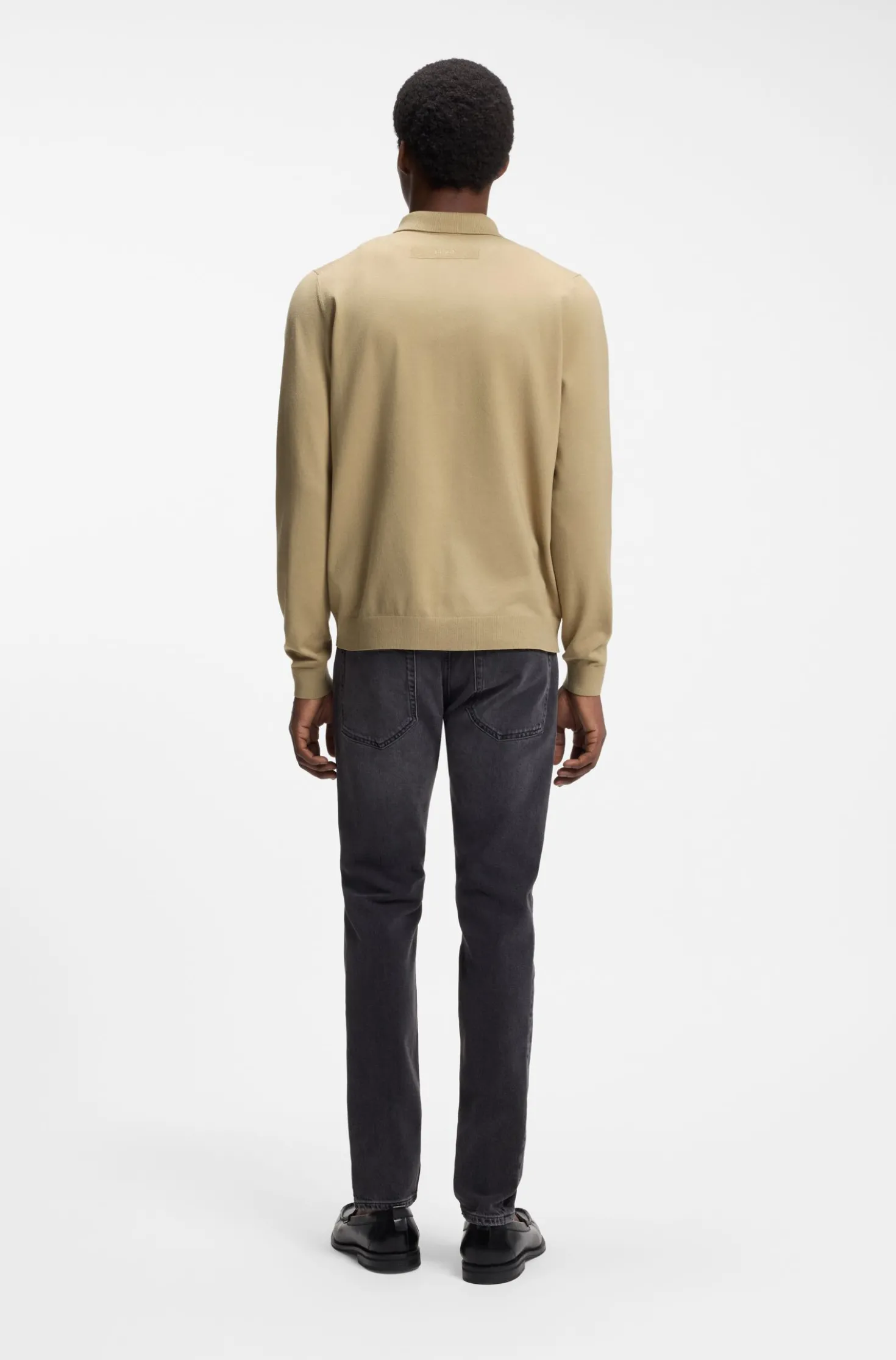 Regular-Fit Strickjacke mit Rippbündchen