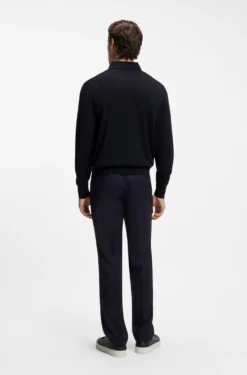 Regular-Fit Strick-Poloshirt aus Merino