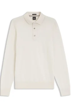 Regular-Fit Strick-Poloshirt aus Merino