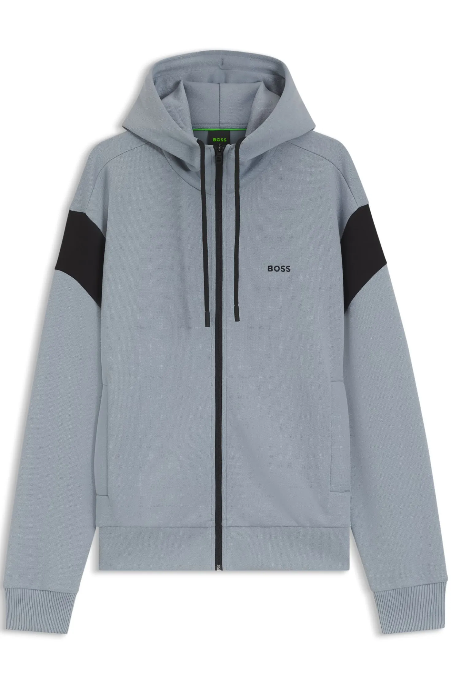 Regular-Fit Sweatshirt aus Spacer-Piqué mit Reißverschluss