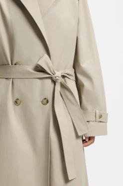 Regular-Fit Trenchcoat aus Stretch-Baumwolle