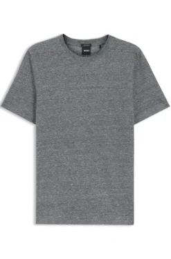 Regular-Fit T-Shirt aus Baumwolle und Leinen