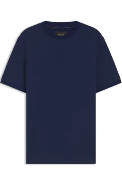 Regular-Fit T-Shirt aus Baumwoll-Jacquard mit Seide