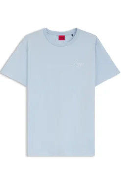 Regular-Fit T-Shirt aus Baumwoll-Jersey mit gesticktem Script-Logo