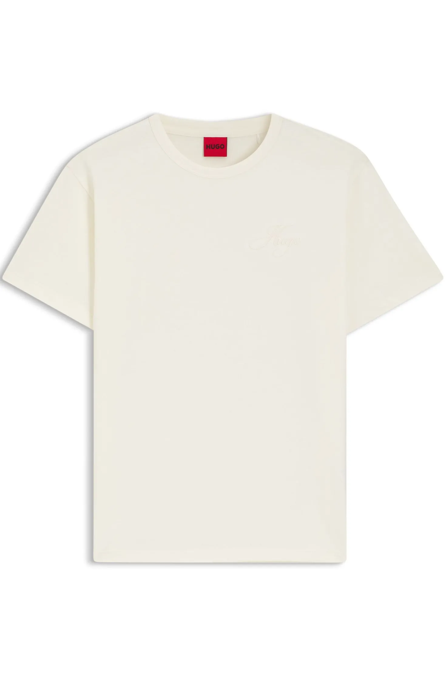 Regular-Fit T-Shirt aus Baumwoll-Jersey mit gesticktem Script-Logo
