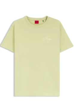 Regular-Fit T-Shirt aus Baumwoll-Jersey mit gesticktem Script-Logo