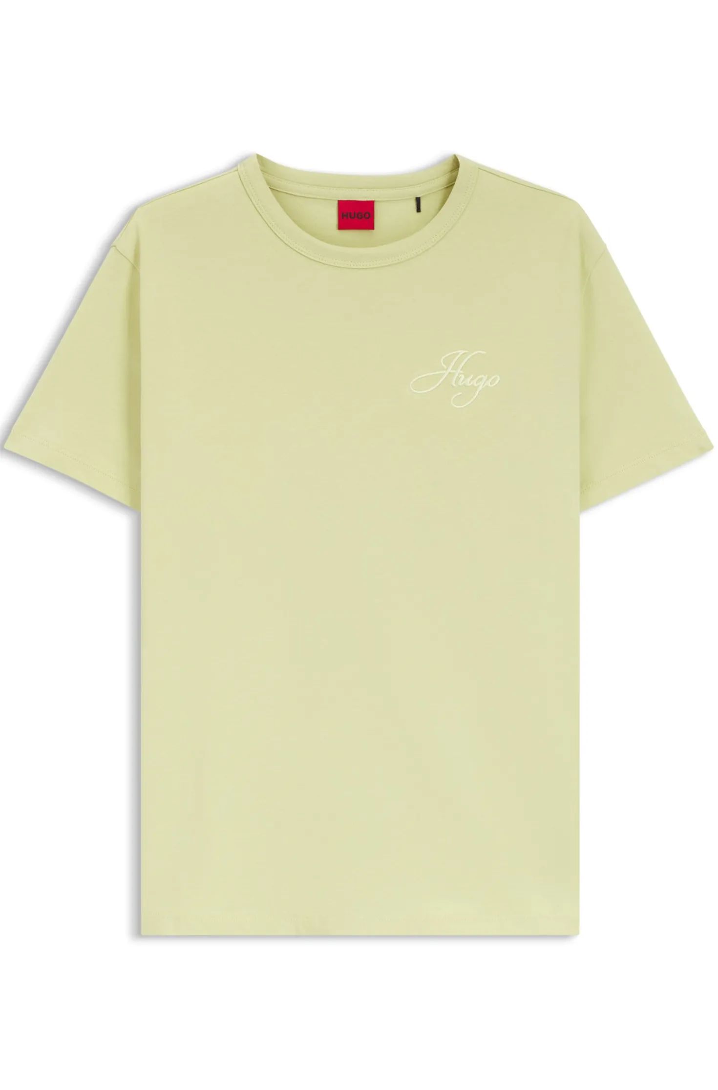 Regular-Fit T-Shirt aus Baumwoll-Jersey mit gesticktem Script-Logo