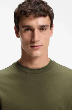 Regular-Fit T-Shirt aus elastischem Baumwoll-Mix